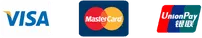 Logos of Visa, Master Card & China Union Pay